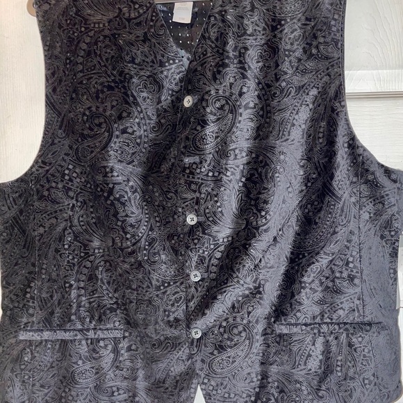 Liz Claiborne Mens Paisley Print Vest Dinner Formal Evening Prom Size Large New - Picture 4 of 14